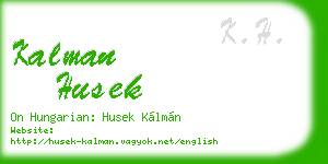 kalman husek business card
